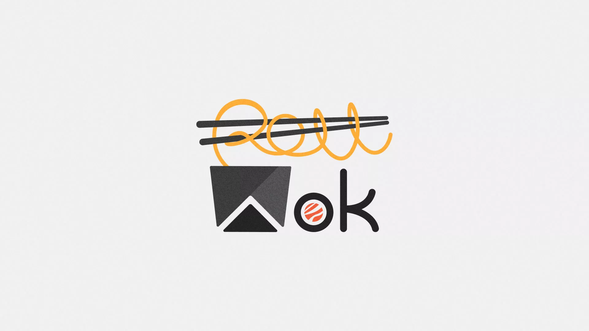 Разработка логотипа суши-бара «Roll Wok Club» в Кропоткине